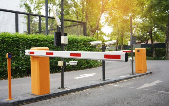 eagled compact gate access unit installed at a housing society entrance